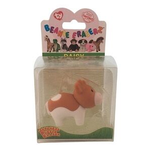 Ty Beanie Eraserz Daisy the Cow Japanese Puzzle Eraser NEW!
